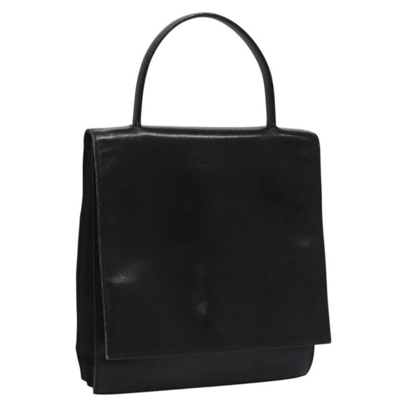 PRADA Hand Bag Nylon Leather Black Auth - Picture 1 of 16